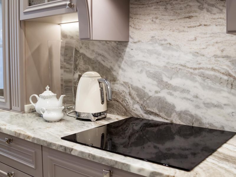 marble-looking quartz counters